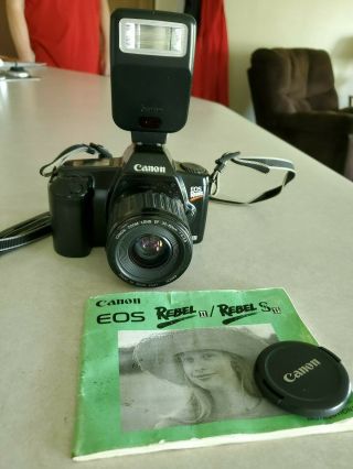 Vintage Canon Eos Rebel Ii Film Camera Speedlite 200e Flash