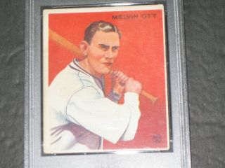 1933 Goudey MEL OTT Baseball Card 207 PSA 4 VG - EX Antique York Giants 3