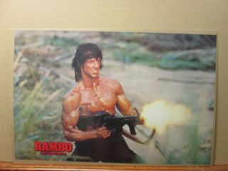 Vintage 1985 Rambo First Blood Part Ii Movie Poster Stallone 7829