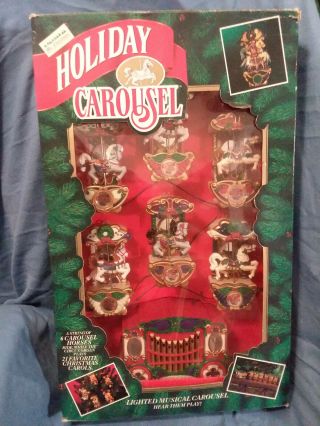 Vintage 1992 Mr Christmas Holiday Lighted Musical Carousel - Everything 2