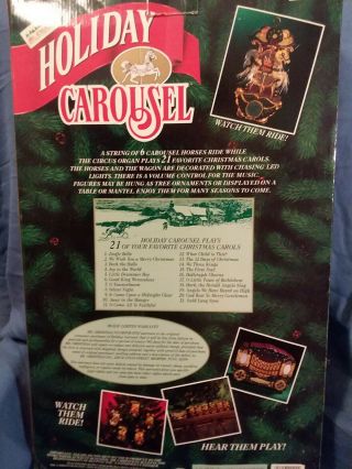 Vintage 1992 Mr Christmas Holiday Lighted Musical Carousel - Everything 3