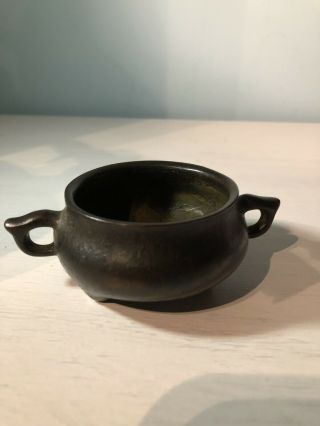 Rare Miniature Chinese Bronze Censer With Early Mark 2
