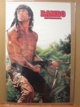 Vintage 1985 Rambo First Blood Part Ii Movie Poster Stallone 7803