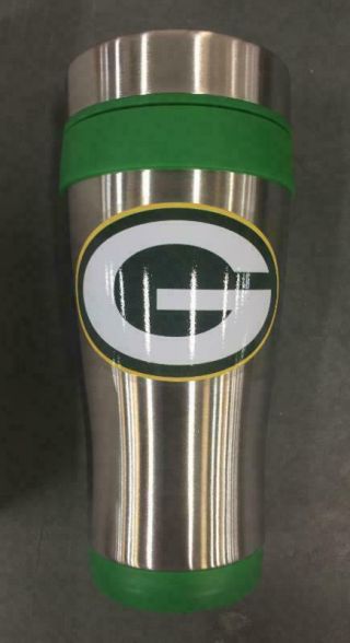 One Green Bay Packers,  16 Oz Stainless Steel,  Travel Mug From Hunter Mfg