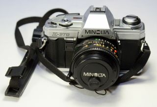 Vintage Minolta X - 370 Camera W/ Md 50mm F1.  7 Lens