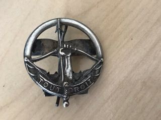 Rare Antique Ww1 French Boy Scout Silver Badge - Tout Droit