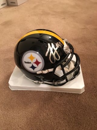 Juju Smith Schuster Signed Pittsburgh Steelers Speed Mini Helmet Proof