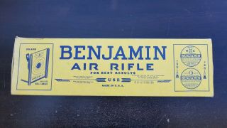 Vintage Benjamin Single Shot Air Rifle BOX w Paperwork (Rifle not) 2