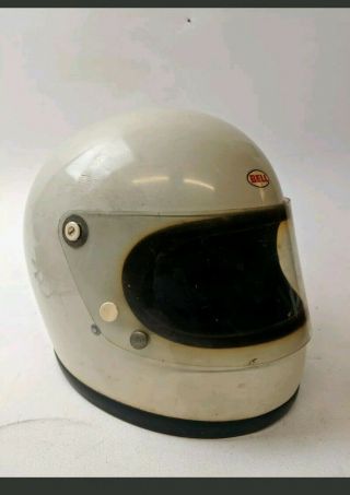 Vintage Bell Star Toptex Helmet 1970 First Generation With Visor 7 3/4