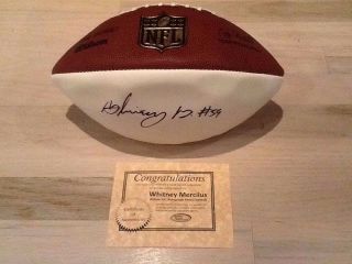 Whitney Mercilus Signed Autographed Houston Texans Wilson Game Football Gse