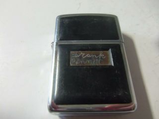 Vintage 1986 Zippo Lighter w/ Raised Black Cover Engraved 2
