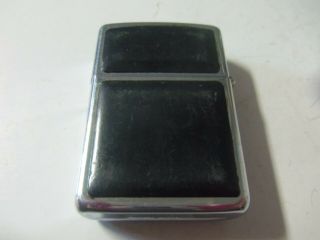 Vintage 1986 Zippo Lighter w/ Raised Black Cover Engraved 3