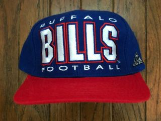 Vintage 90s Buffalo Bills Apex Nfl Snapback Hat Baseball Cap