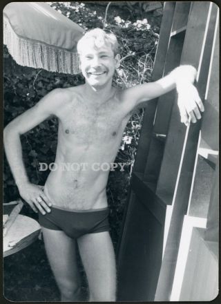 Handsome Hottie Shirtless Man Speedo Swimsuit Bulge Vintage Photo Gay Int