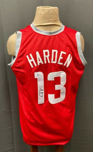 James Harden 13 Signed Houston Rockets Jersey Auto Sz Xl Bas Witnessed