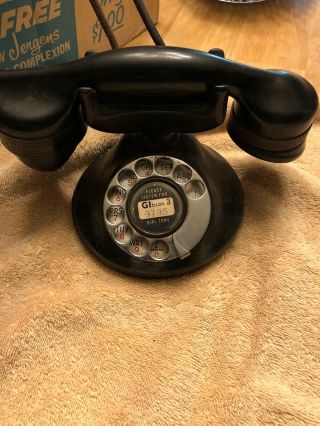 Antique Western Electric 202 Rotary Dial Desk Telephone