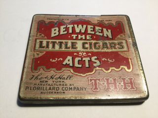 Between The Acts Little Cigars,  York Tobacco Tin - Antique/vintage