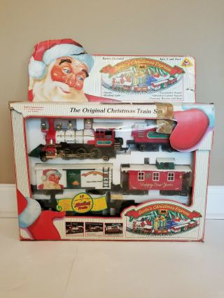 Vintage 1990 Bright Santa’s Christmas Express Train Set No.  187