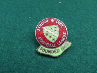 Vintage Enamel Stroud & Dist.  Football League,  Founded 1902 With Makers Back Sta