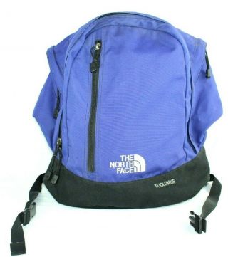 Vintage The North Face - Tuolumne Backpack Day Pack Book Bag Purple / Black Euc