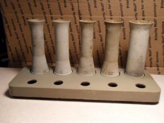 5 Vintage Coin Counter Tubes With Tray