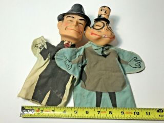 Vintage 1961 Dick Tracy & Jo Jitsu Hand Puppets Ideal Toy Set Of 2