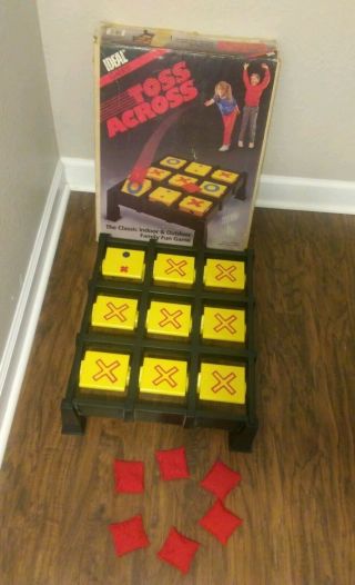 Vintage Toss Across W/ Box And Six Bean Bags,  Ideal Games 1986