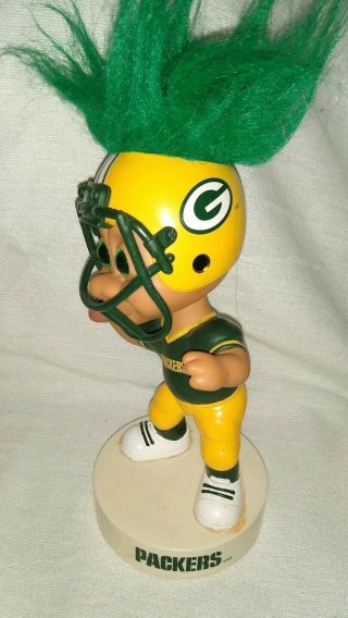 Vintage Russ Football Bobblehead Troll Green Bay Packers - 1992 Look :) 2