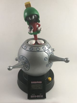 Vintage 1993 Looney Tunes " Marvin The Martian " Talking Digital Alarm Clock
