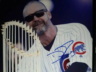 David Ross Chicago Cubs World Series Hand Signed 8x10 Autographed Photo W