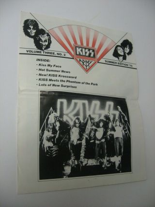Vintage Kiss Army Newsletter Volume 3 2 Summer 1978 Aucoin Era