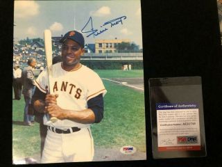 Willie Mays Signed Autographed 8x10 Photo San Francisco Giants Psa Authentic