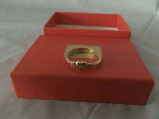 James Avery 14k Gold Heart Flower Ring Retired Vintage Only Size Unknow