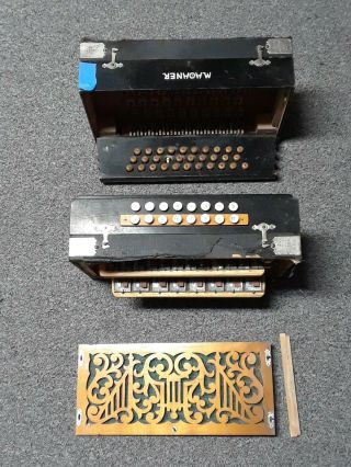 Vintage Hohner 3 Row Diatonic Button Accordion Or Restoration