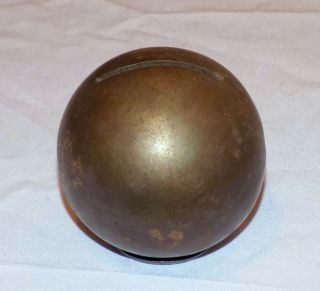 Antique Heavy Cast Iron Cannon Ball Coin Money Box / Savings Bank / Moneybox