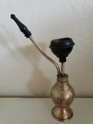 Vintage Solid Brass Smoke Hookah Water Pipe