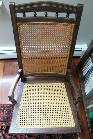 Antique Cane Platform Rocking Chair - 1800 ' s 2