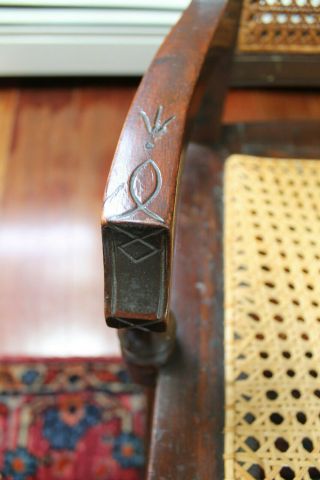 Antique Cane Platform Rocking Chair - 1800 ' s 3