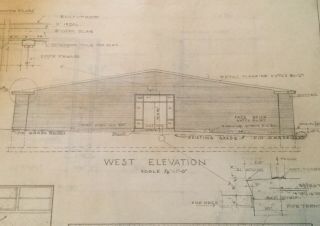 Vintage Architectural Blueprints 1950’s W.  A.  Ganster,  A.  Hennighausen.  Illinois