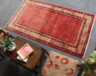 4x6 Classic Vintage Wool Handmade Traditional Carpet Red Living Room Area Rug 2
