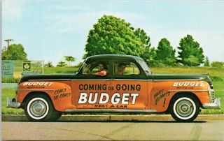Budget A Car Victoria Bc Advertising Vintage Postcard F52