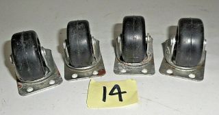 SET of 4 Vintage STEELE Casters with 2 