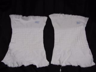 Two 2 Vintage Curity Stretch Stamped Cloth Diapers
