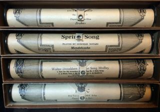Vintage Duo - Art Player Piano Rolls,  Previously Played - Bundle Of 4 Rolls