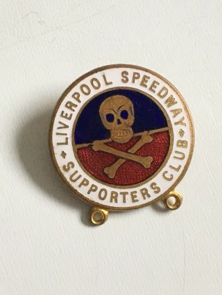 Vintage Liverpool Speedway Supporters Club Enamel Badge