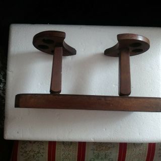 Vintage Pipe Stand Holder for 6 Pipes Walnut Tobacco Smoking NO humidor 3