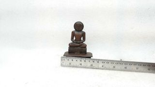 Antique Old Hand Carved Wooden Sculpture Statue Figure Jain God Buddha MP 3