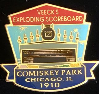 Vintage Mlb Veecks Exploding Scoreboard Comiskey Park Chicago White Sox Pin