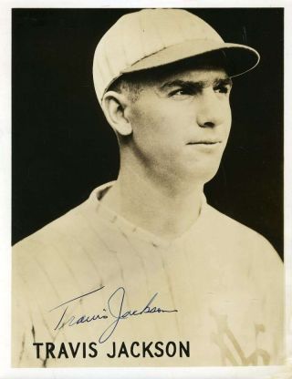 Travis Jackson 1930`s Jsa Autographed 6x9 Photo Hand Signed Authentic