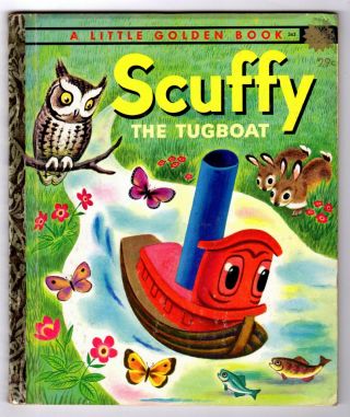 Scuffy The Tugboat Vintage.  Little Golden Book 363 Many Childrens Books